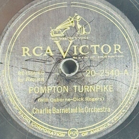Charlie Barnet Pompton Turnpike RCA Victor 20-2540 78 RPM Shellac Record - Picture 2 of 4